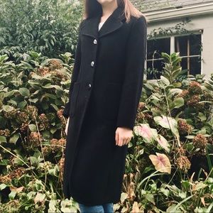 Kenneth Cole Reaction Long Black Coat